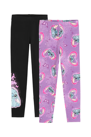 2 leggings Stitch Lilo et Stitch Disney - Violet et noir