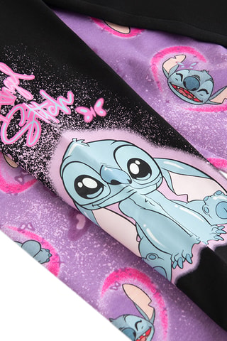 2 leggings Stitch Lilo et Stitch Disney - Violet et noir