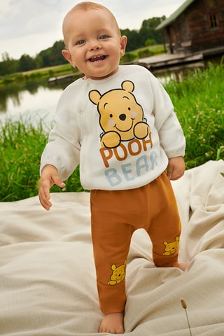 Sweat et pantalon Winnie L’ourson - Blanc et camel