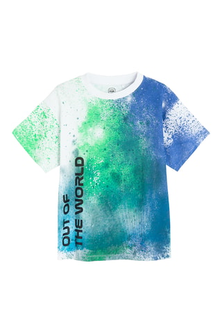 T-shirt tie and dye - Bleu et blanc