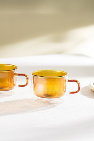 2 tasses à thé en verre borosilicate Ambra - 22 cl