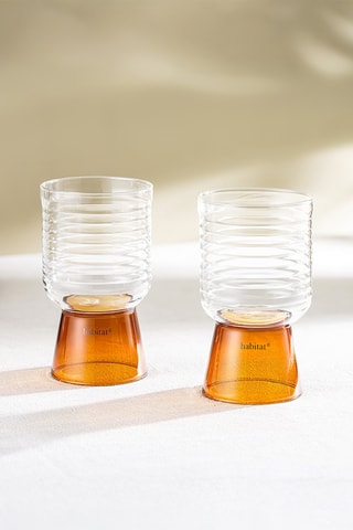 2 verres à eau en verre borosilicate Ambra - 35 cl