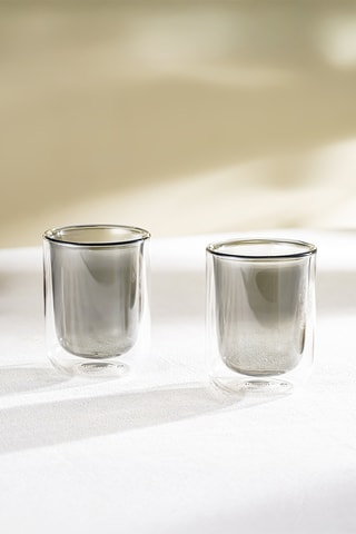 2 tasses à café en verre borosilicate Ambra - 20 cl