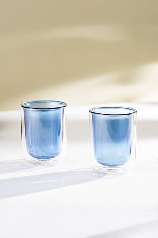 2 tasses à café en verre borosilicate Ambra - 20 cl