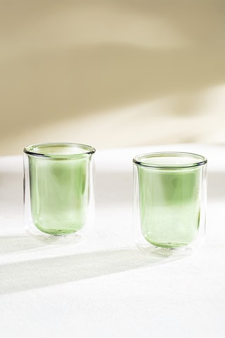 2 tasses à café en verre borosilicate Ambra - 20 cl