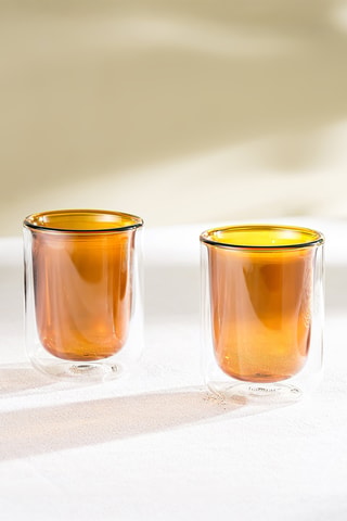 2 tasses à café en verre borosilicate Ambra - 20 cl