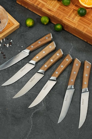 6 couteaux à steak en acier inoxydable Neva - 23 cm