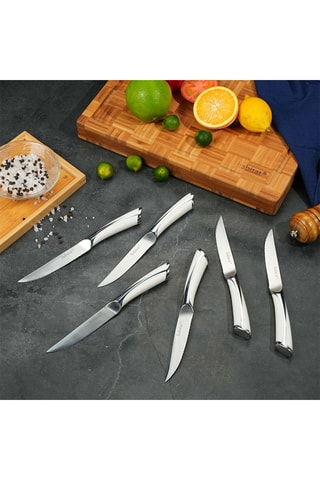 6 couteaux à steak en acier inoxydable Ivora - 23 cm