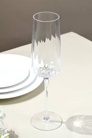 6 flûtes en cristallin soufflé bouche Cléo - 28 cl