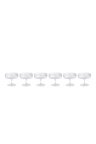6 coupes en cristallin soufflé bouche Cléo - 28 cl