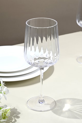 6 verres à vin en cristallin soufflé bouche Cléo - 33 cl