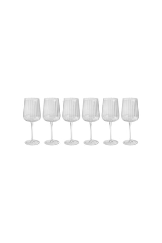 6 verres à vin en cristallin soufflé bouche Cléo - 43 cl