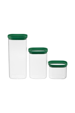 3 boîtes de conservation en verre borosilicate Aloe - 60 cl et 1,3 / 2 l