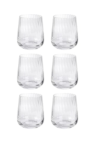 6 verres à eau en cristallin soufflé bouche Cléo - 35 cl