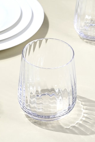 6 verres à eau en cristallin soufflé bouche Cléo - 35 cl