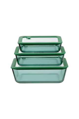 3 boîtes de conservation en verre borosilicate Aloe - 64 cl et 1,05 / 1,52 l
