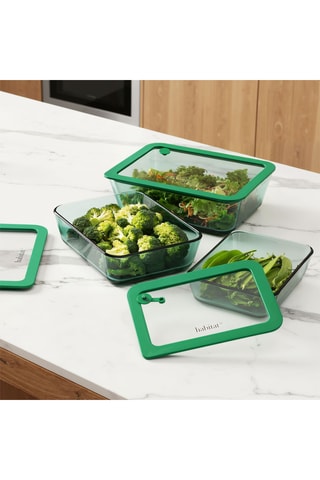 3 boîtes de conservation en verre borosilicate Aloe - 64 cl et 1,05 / 1,52 l