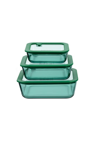 3 boîtes de conservation en verre borosilicate Aloe - 32 / 52 / 80 cl