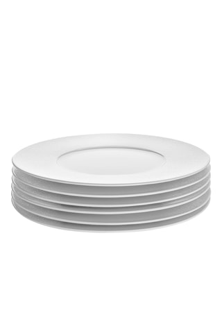 6 assiettes à dessert en porcelaine Solène - 23,5 cm