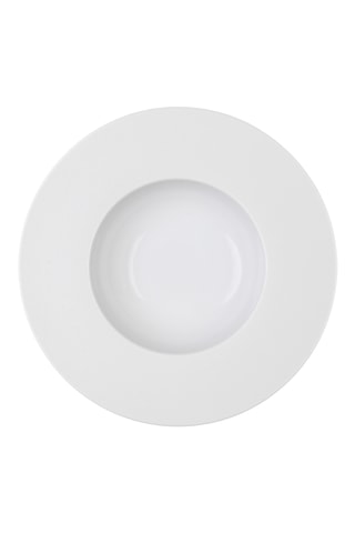 6 assiettes creuses en porcelaine Solène - 23 cm