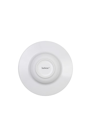 6 assiettes creuses en porcelaine Solène - 23 cm