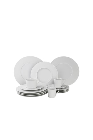 6 assiettes creuses en porcelaine Solène - 23 cm