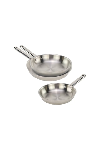 2 poêles en acier inoxydable Epure - 20 et 24 cm