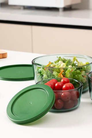 6 boîtes de conservation en verre borosilicate Aloe - 32 / 40 / 52 / 65 / 80 / 95 cl