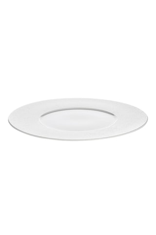 6 assiettes plates en porcelaine Solène - 27 cm