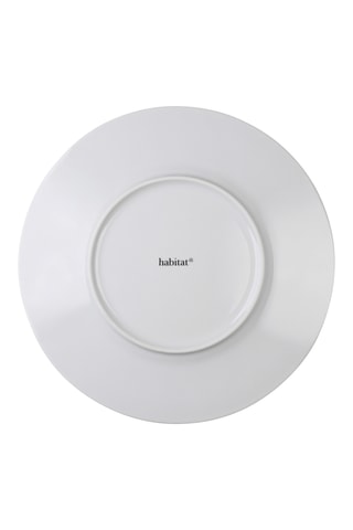 6 assiettes plates en porcelaine Solène - 29 cm