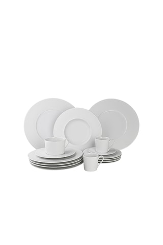 6 assiettes plates en porcelaine Solène - 29 cm