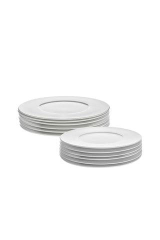 6 assiettes à dessert et 6 assiettes plates Solène - 23,5 et 29 cm