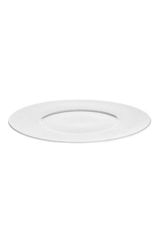 12 assiettes plates en porcelaine Solène - 27 et 29 cm