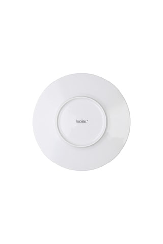12 assiettes plates en porcelaine Solène - 27 et 29 cm