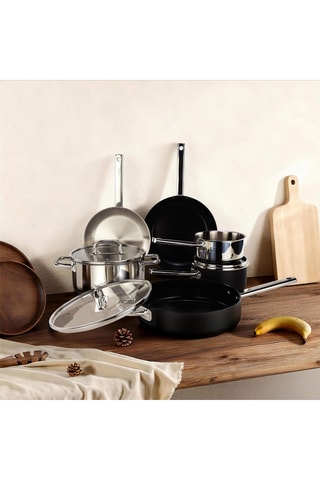 Batterie de cuisine en acier inoxydable Epure - 9 pièces