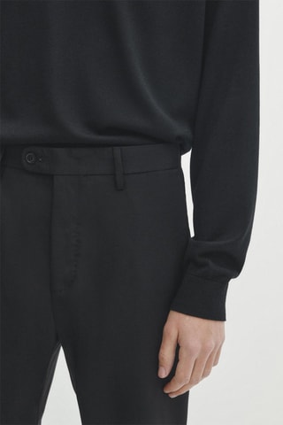 Pantaloni da completo in lana - Nero