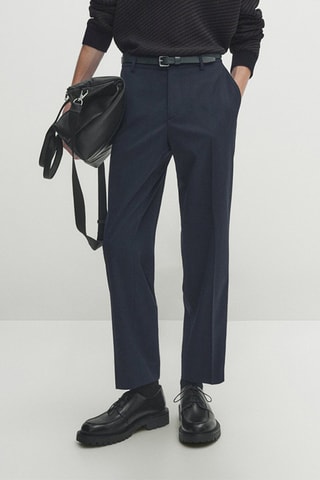 Pantaloni in lana - Navy