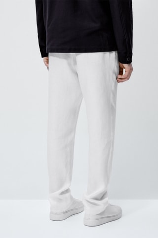 Pantaloni in lino - Panna