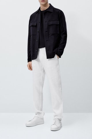 Pantaloni in lino - Panna