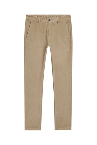 Pantaloni chino slim in velluto - Beige
