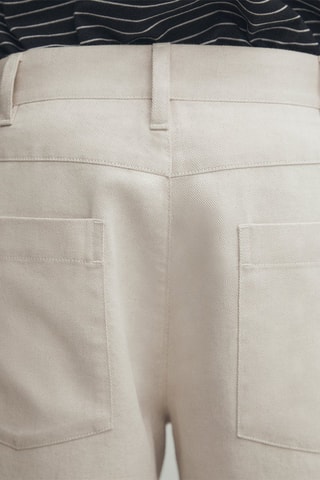 Pantaloni carrot in lino - Ecrù