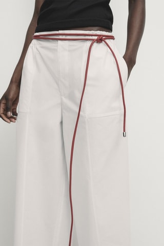Pantaloni wide legs - Panna
