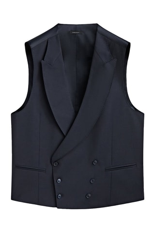 Gilet da completo in lana - Navy