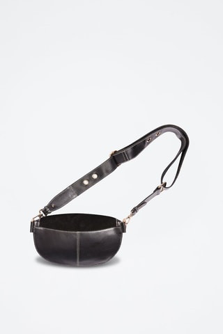 Sac bandoulière en nubuck Essentiel - Noir