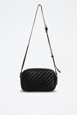 Sac bandoulière en cuir - Noir
