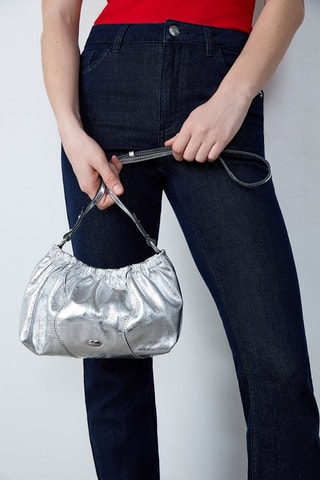 Sac bandoulière en croûte de cuir Rdv Au Studio - Argenté
