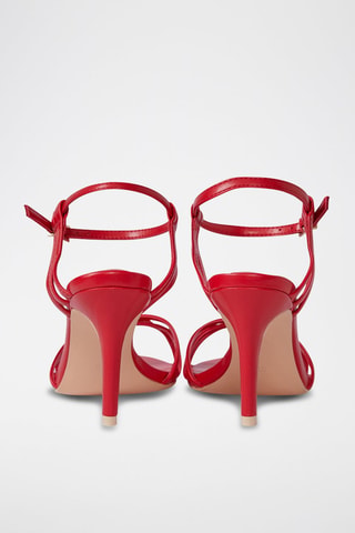 Sandales à talons - Rouge