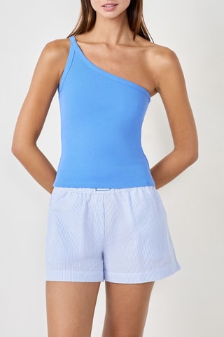 Top asymétrique - Bleu clair