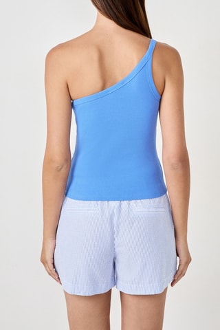 Top asymétrique - Bleu clair