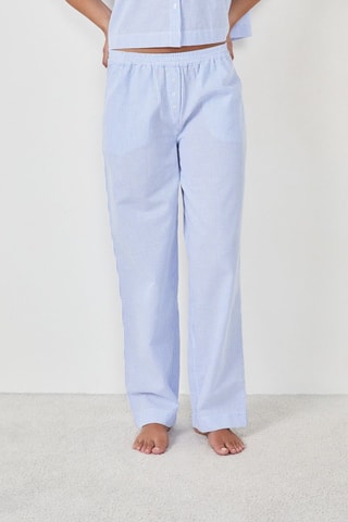 Pantalon taille haute - Bleu clair